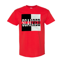 Load image into Gallery viewer, Black & White Scarred Split Tee