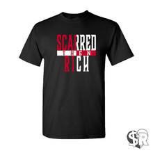 Load image into Gallery viewer, Scarred Then Rich Split Tee