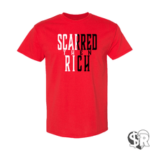 Load image into Gallery viewer, Scarred Then Rich Split Tee