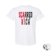 Load image into Gallery viewer, Scarred Then Rich Split Tee
